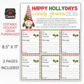 holiday candy gram sheet